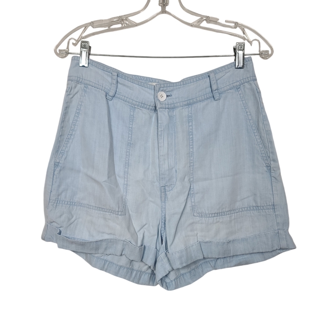 Anthropologie Cloth & Stone Chambray Light Blue Shorts S